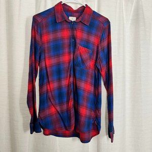 Vintage American Eagle Plaid Boyfriend Flannel Shirt